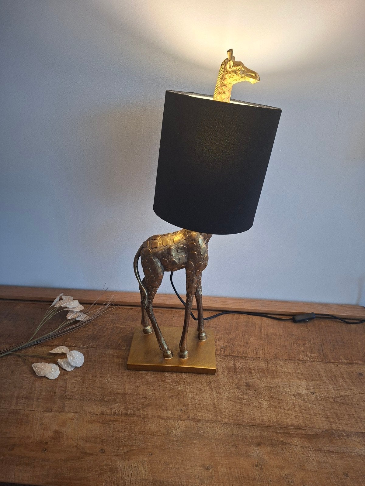 Tafellamp giraf, Goud, Ophalen