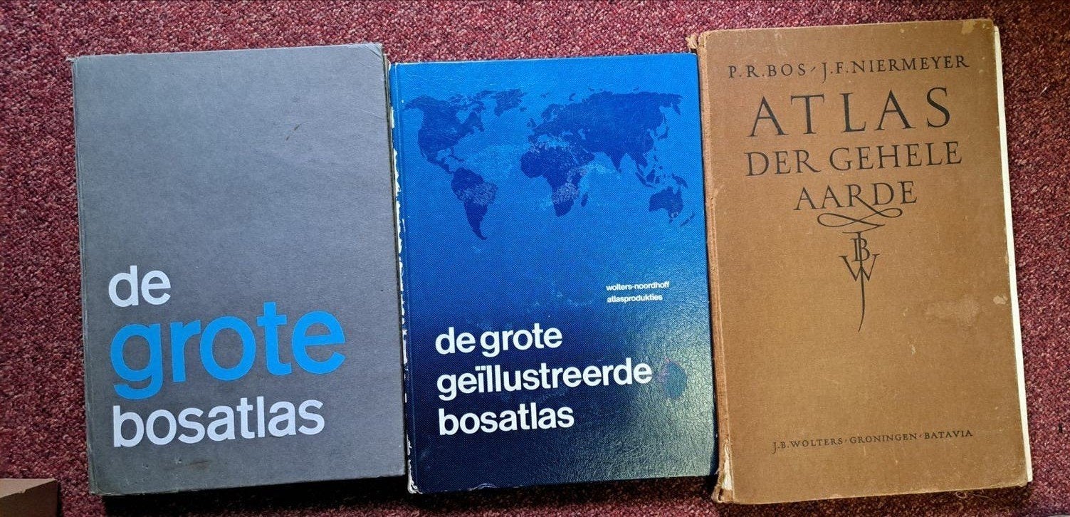 De Grote Bosatlas & Atlas der Gehele Aarde, Bosatlas, P.R. Bos, J.F. Niermeyer, 1800 tot 2000, Wereld