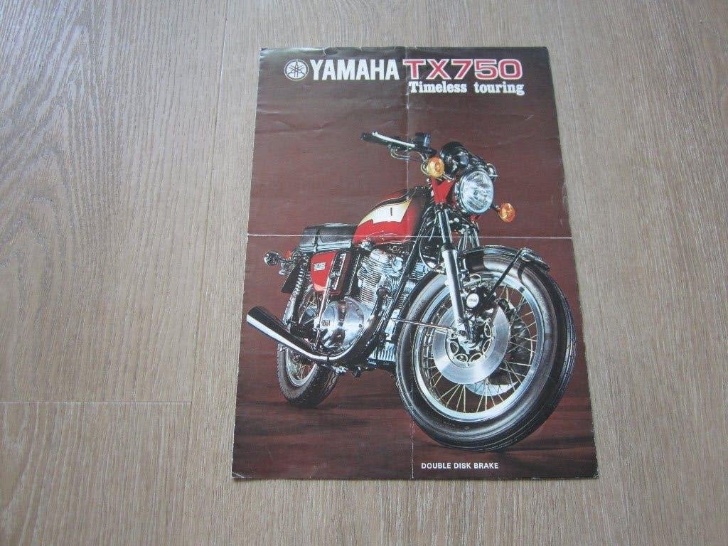 Yamaha TX 750 brochure folder 1973 ?, Ophalen of Verzenden, Yamaha