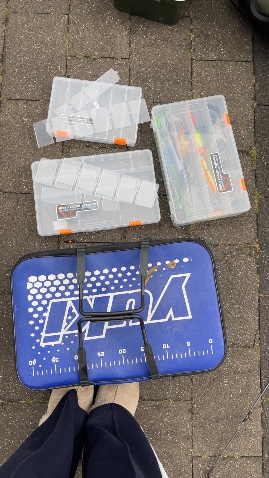 Visgerei set: kunstaas, tackleboxen en viskoffer, Watersport en Boten, Ophalen, Gebruikt, Overige typen