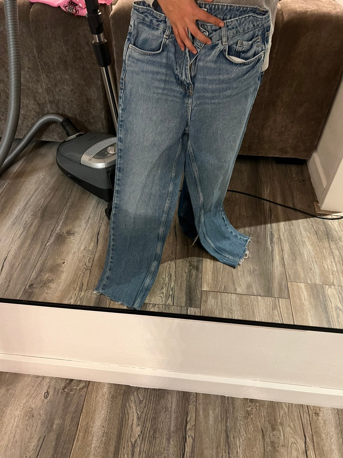 Spijkerbroek Zara jeans straight dames broek recht nieuw 36, Ophalen of Verzenden, Nieuw, Blauw, W28 - W29 (confectie 36)