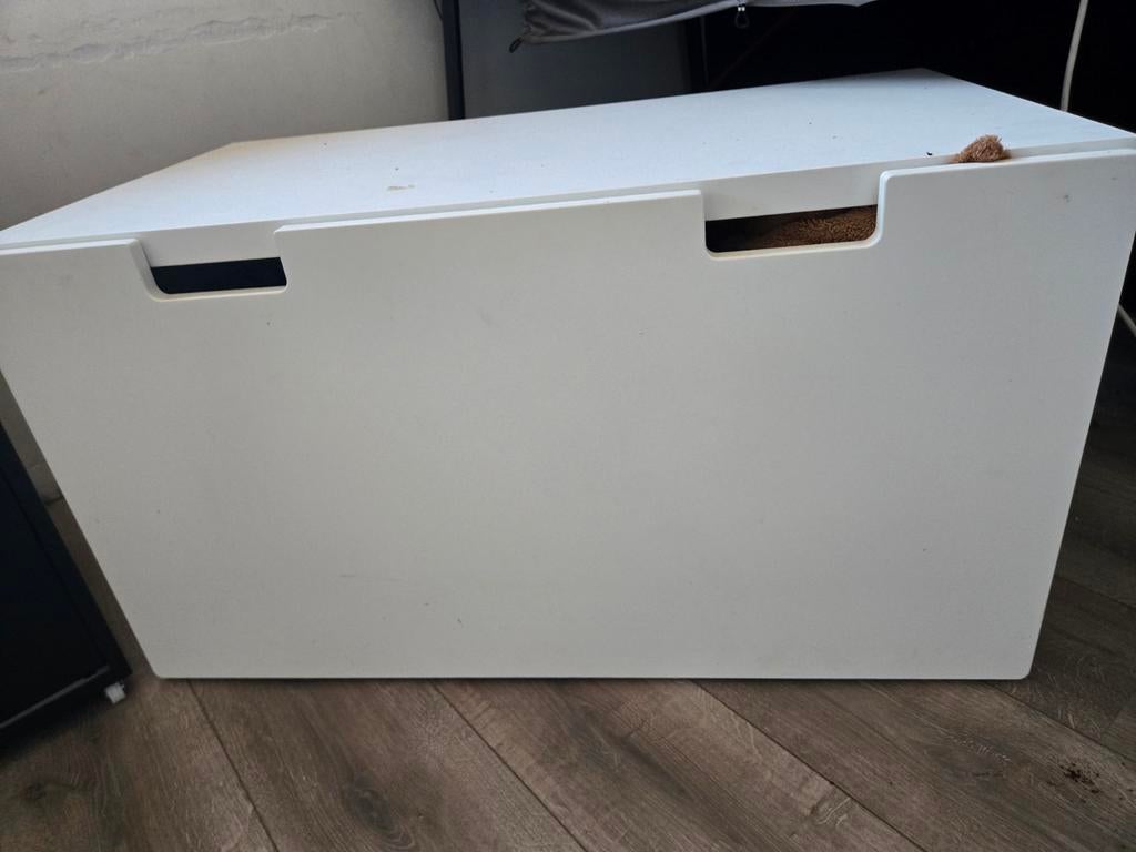 Witte opbergkist / speelgoedkist, Huis en Inrichting, Woonaccessoires | Kisten, Ophalen, Overige materialen, Gebruikt, 50 tot 100 cm