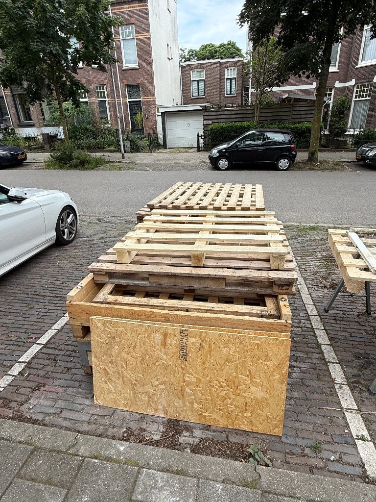 Gratis pallets, Ophalen, Minder dan 25 mm, Zo goed als nieuw, Minder dan 200 cm