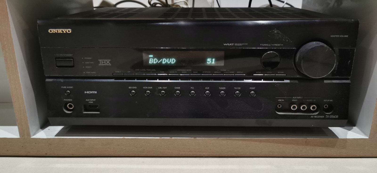 Onkyo 7.2 THX TX-SR606 AV Receiver met afstandsbediening, Gebruikt, Ophalen of Verzenden, 120 watt of meer, Onkyo