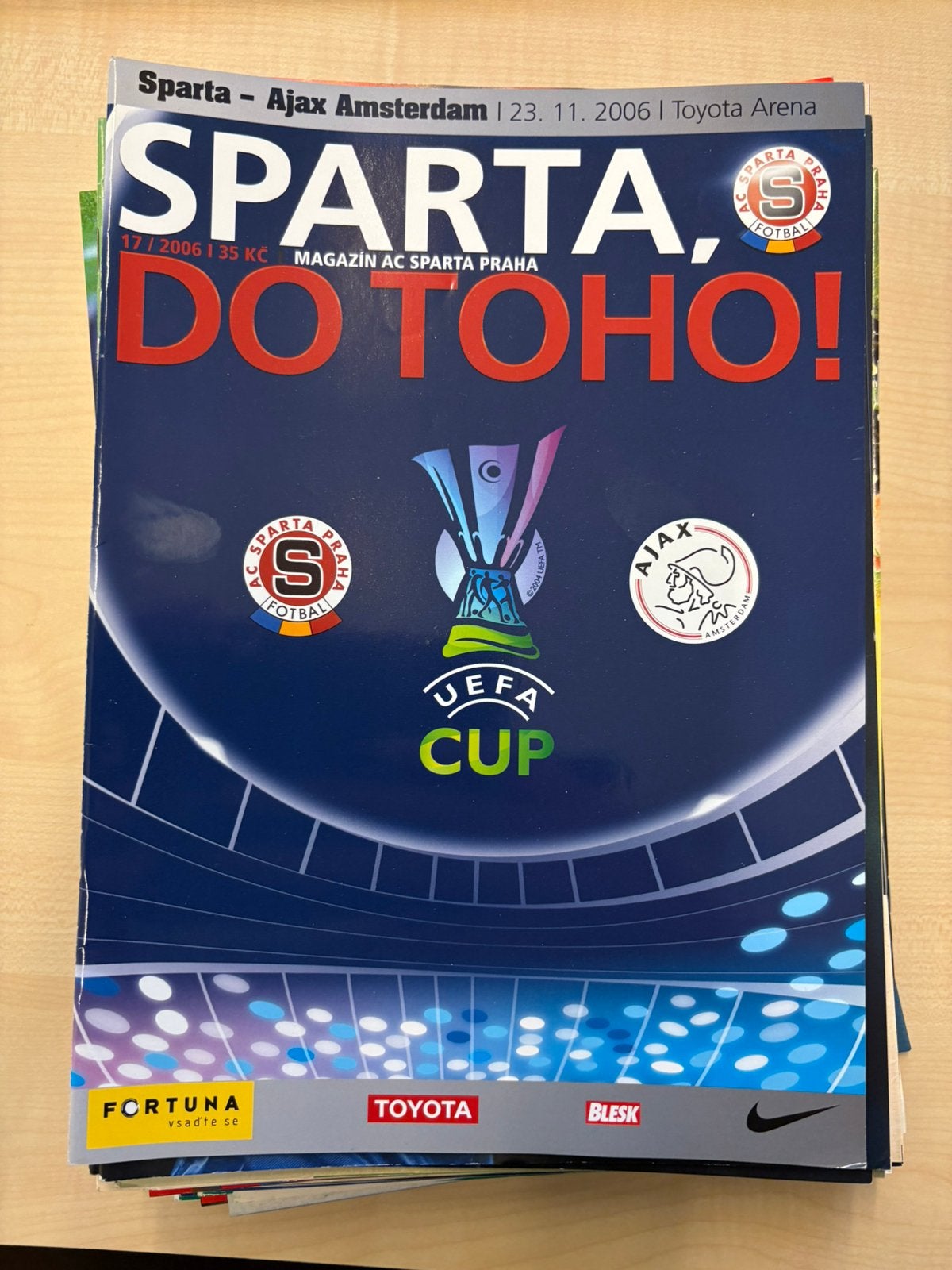 Sparta Praag - Ajax programmaboekje, Verzamelen, Ophalen of Verzenden, Zo goed als nieuw, Ajax, Boek of Tijdschrift