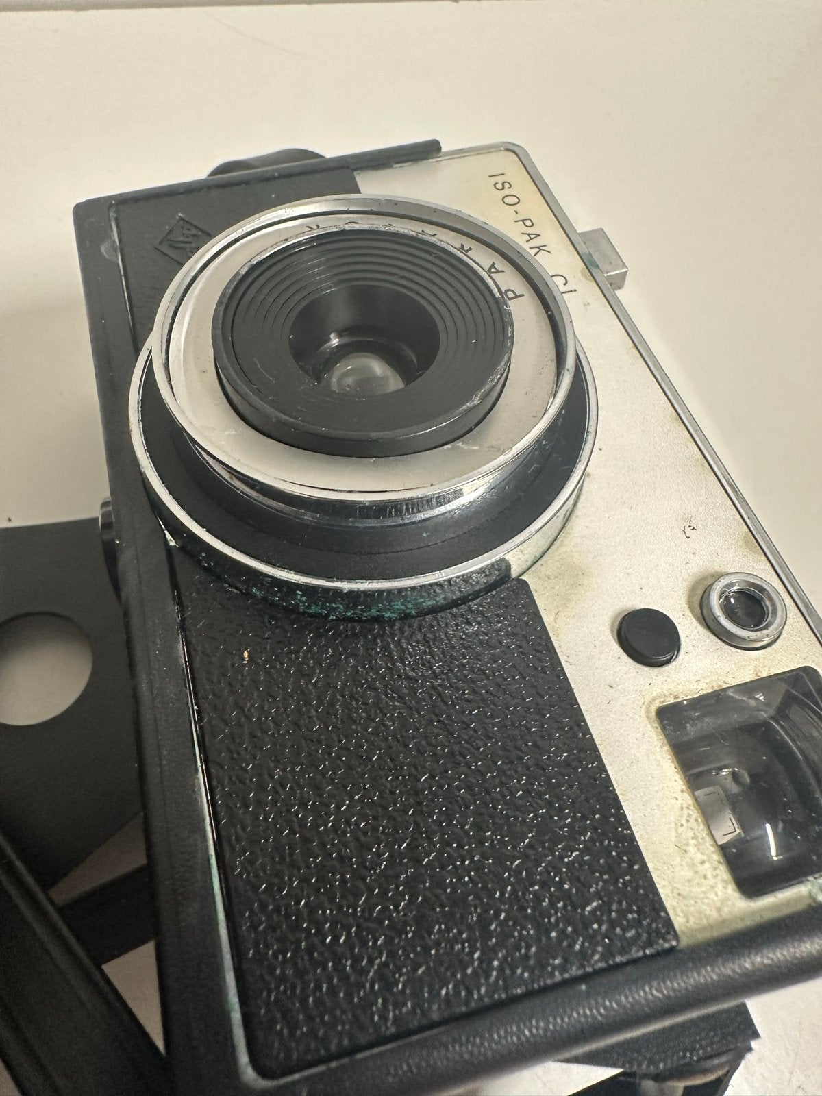 Vintage Agfa Iso-Pak C1 camera met draagtas, Audio, Tv en Foto, Fotocamera's Analoog, Ophalen, Gebruikt, Compact, Overige Merken