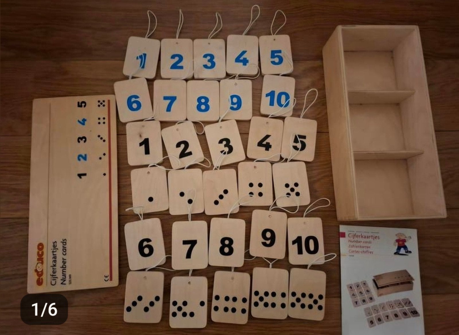 Educo houten cijferkaartjes Nieuw, Ophalen of Verzenden, Nieuw