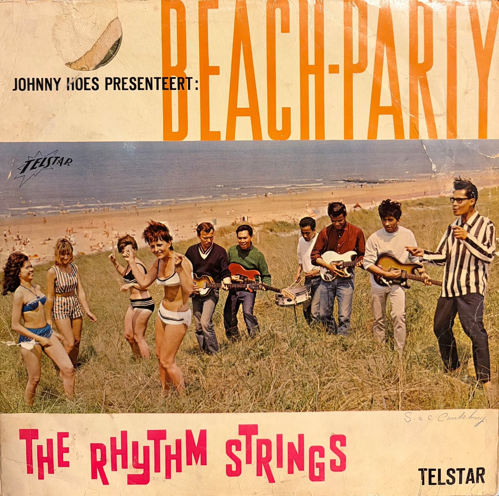 Nederpop LP The Rhythm Strings - Beach Party (Telstar), LP, Gebruikt, Originele persing, Ophalen of Verzenden