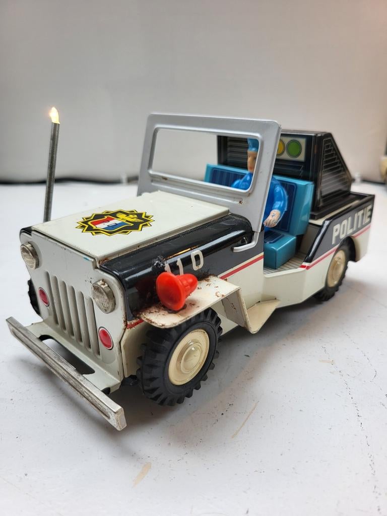 Ichiko Blikken Politiewagen - Werkende Verlichting!, Antiek en Kunst, Antiek | Speelgoed, Ophalen of Verzenden