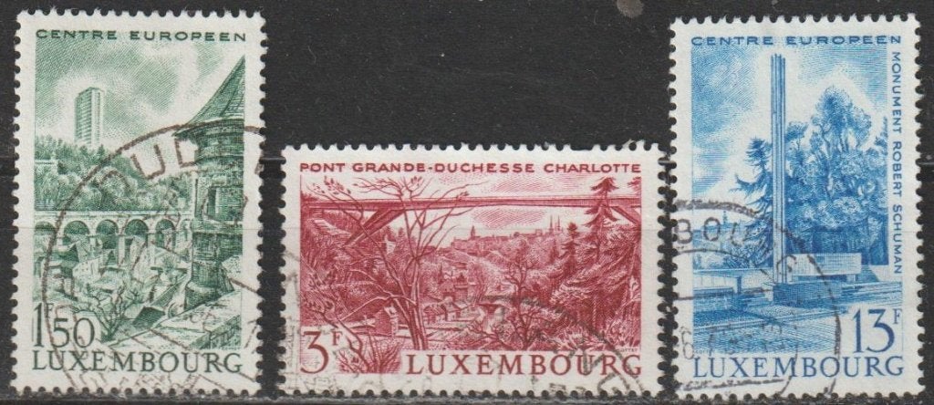 3239. Luxemburg 737/39 gest. Landschappen, Verzenden, Luxemburg, Gestempeld
