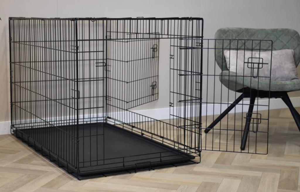 XXL Dog Crate for Sale - 122cm - Black - 2-doors, Ophalen