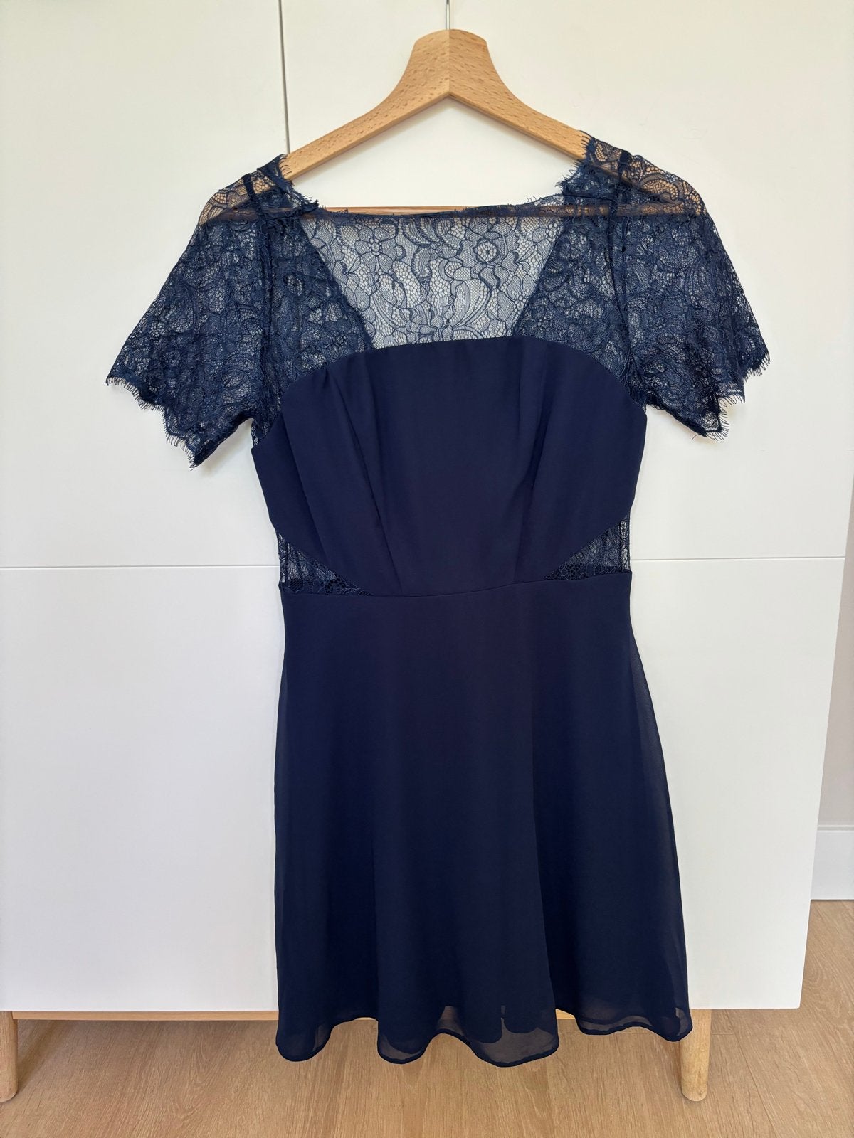 ASOS Donkerblauwe Feestjurk Maat 36, Kleding | Dames, Blauw, Ophalen of Verzenden, Zo goed als nieuw, Maat 36 (S)