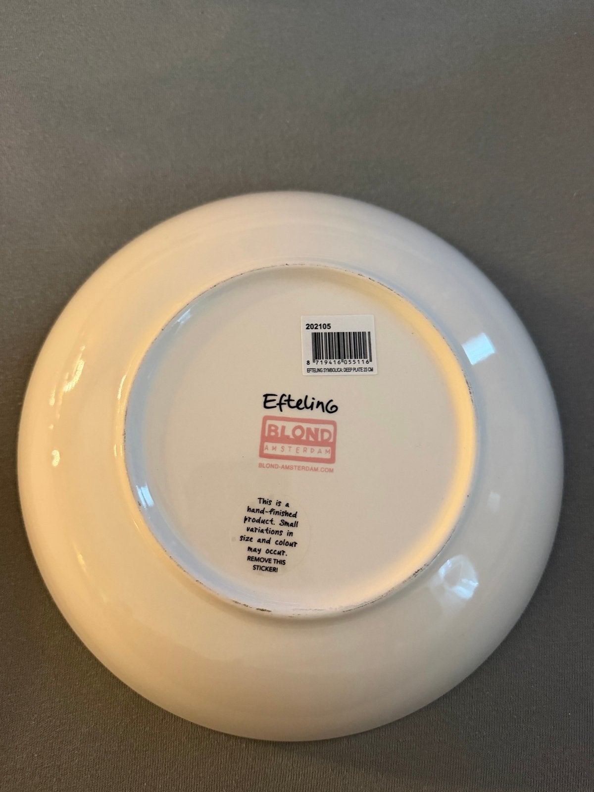 Efteling Blond Amsterdam Symbolica Diep Bord 20 cm, Ophalen, Zo goed als nieuw, Gebruiksvoorwerp