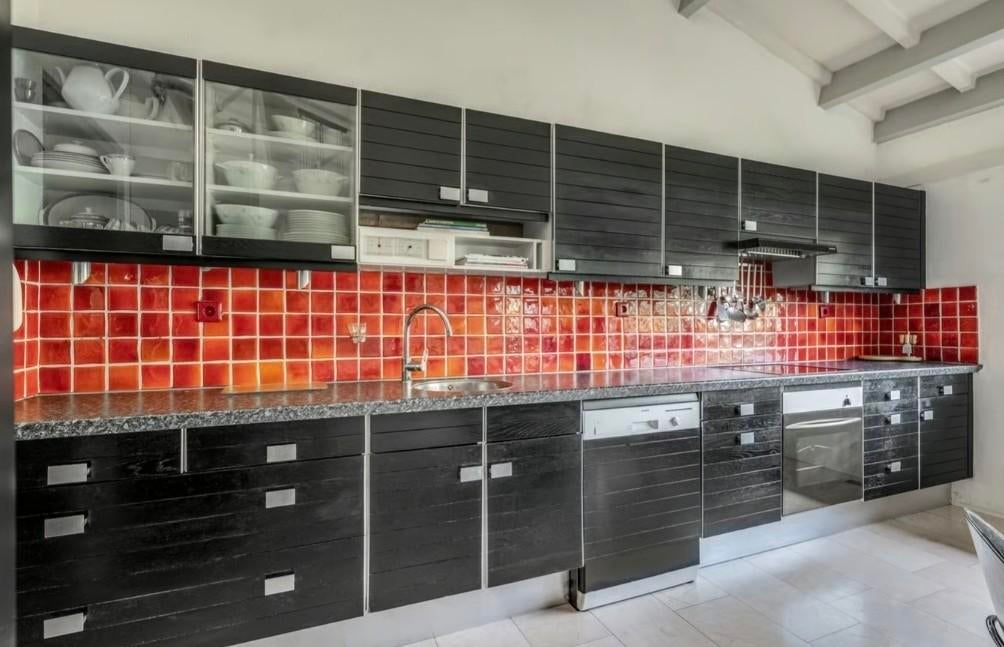 Prachtige poggenpohl, massief houten retro design keuk, Ophalen of Verzenden, Zo goed als nieuw, Bruin, Graniet of Steen