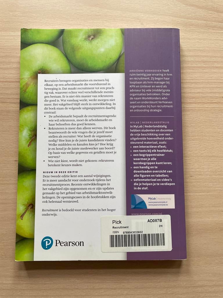 Recruitment 2e editie - Ardienne Verhoeven, Ophalen of Verzenden, Gamma, Zo goed als nieuw, HBO