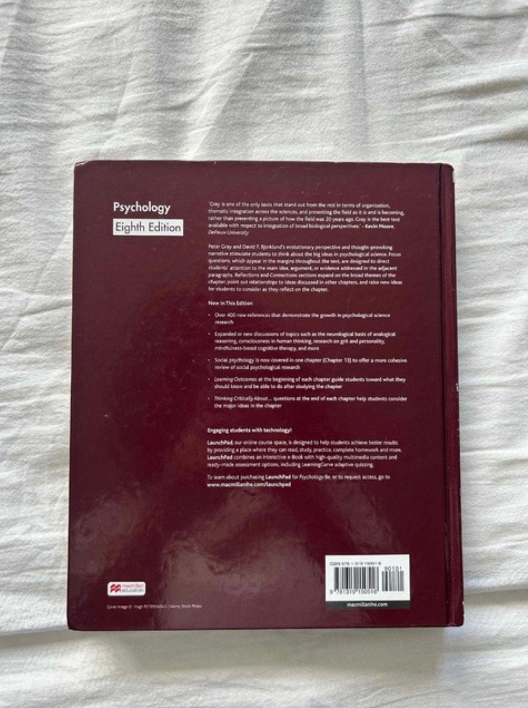 Psychology - Eighth Edition - Peter Gray & David F. Bjorklun, Ophalen of Verzenden, Nieuw, Overige onderwerpen