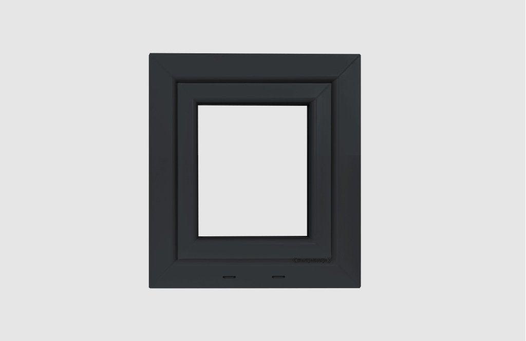 Kunststof Kozijn Kiep  B42 H50cm Mat Zwart, Niet ingevuld, Kunststof, Raamkozijn, Niet ingevuld