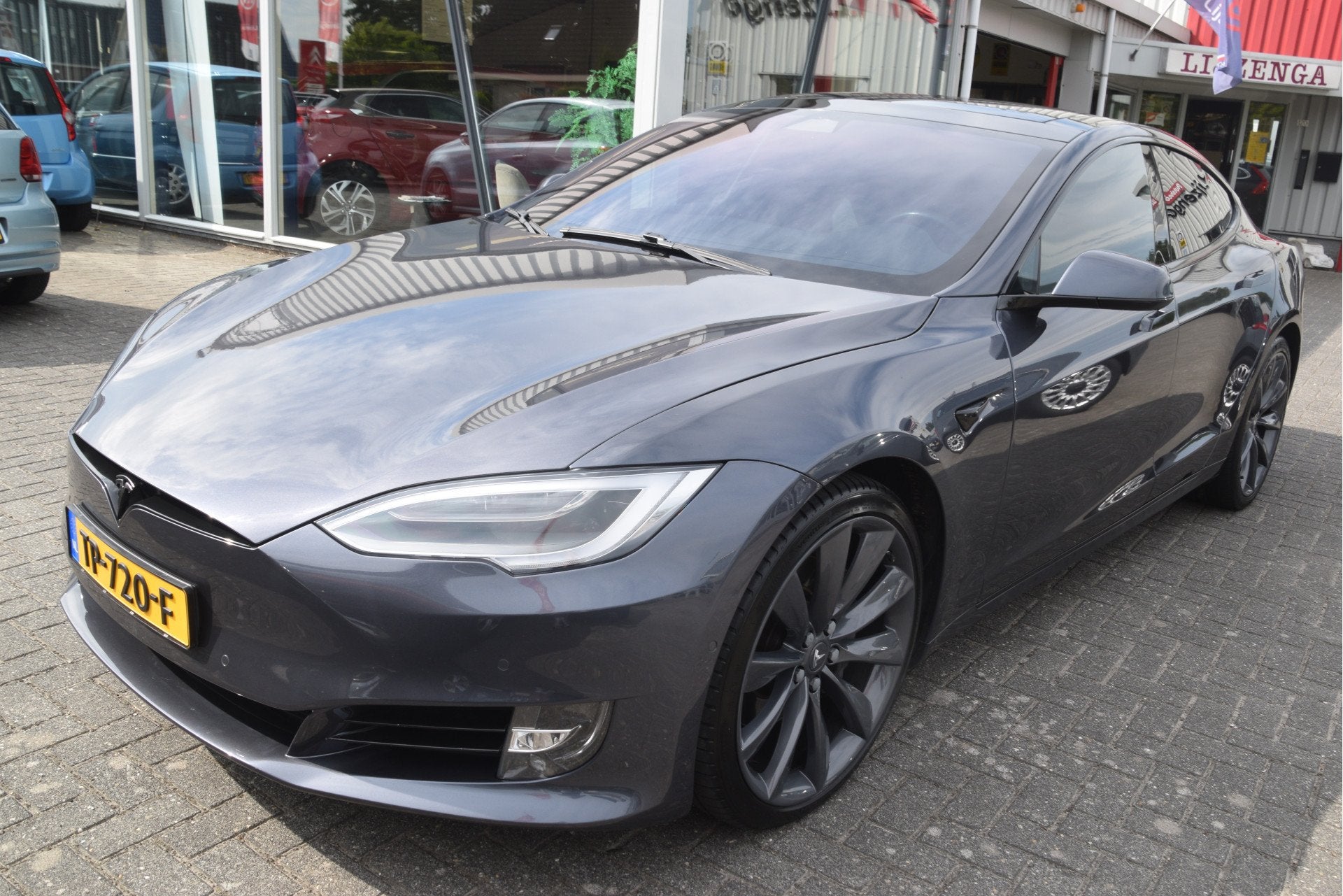 Tesla Model S 100D SOH 85% | Leer | Camera | Pano | Keyless, Auto's, Tesla, Automaat, Gebruikt, Zwart, 110 €/maand