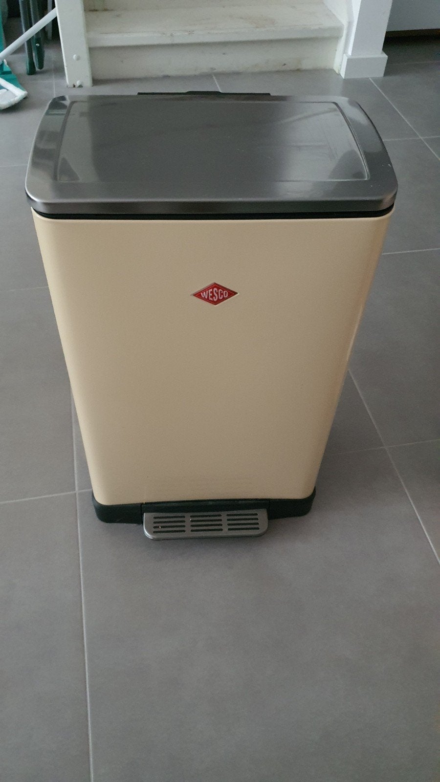 Wesco Prullenbak Big Double Boy - 36L Amandel - Pedaalemmer, Ophalen, Nieuw