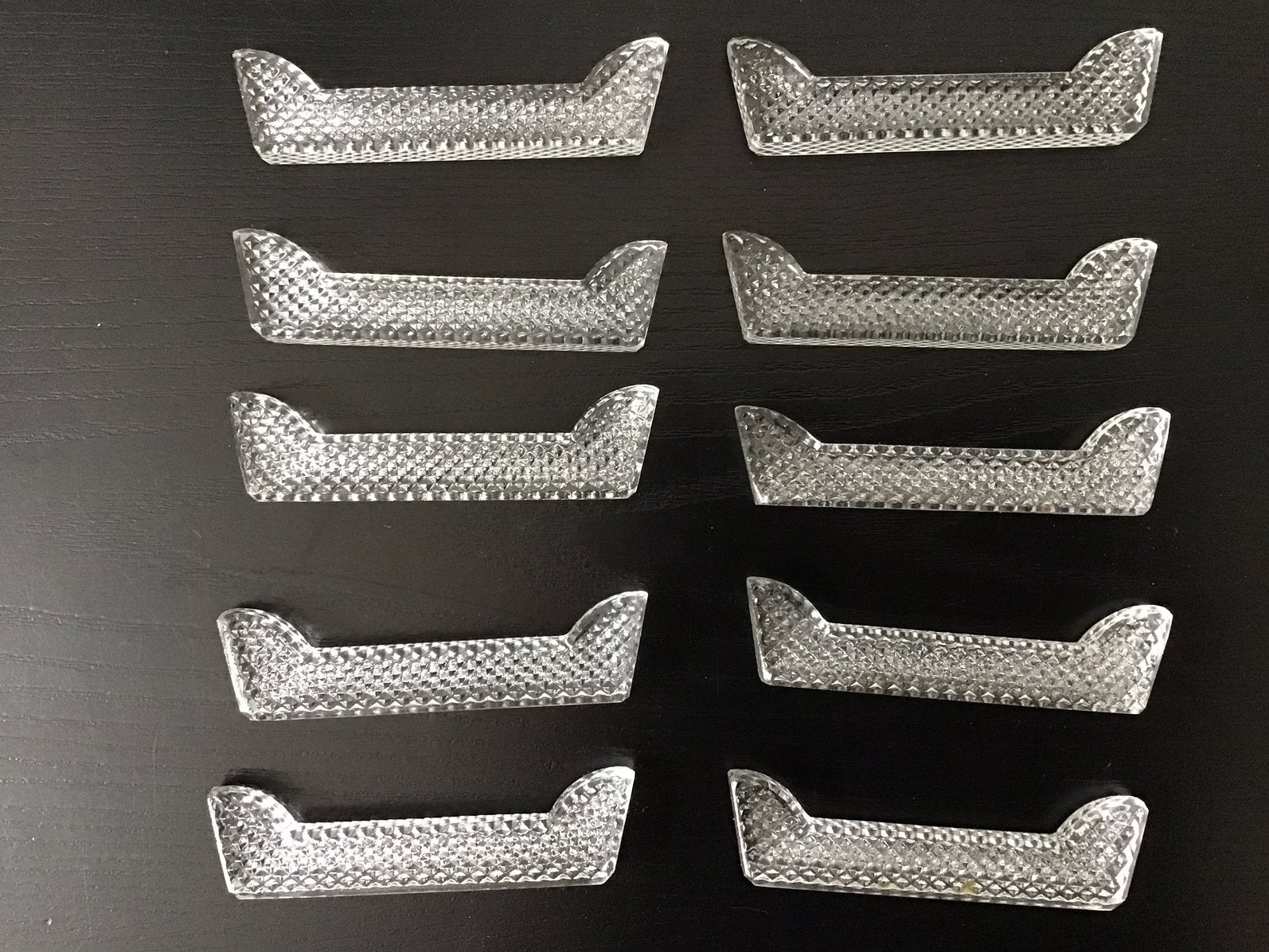 10 Kristallen messenleggers., Antiek en Kunst, Antiek | Glas en Kristal, Ophalen of Verzenden