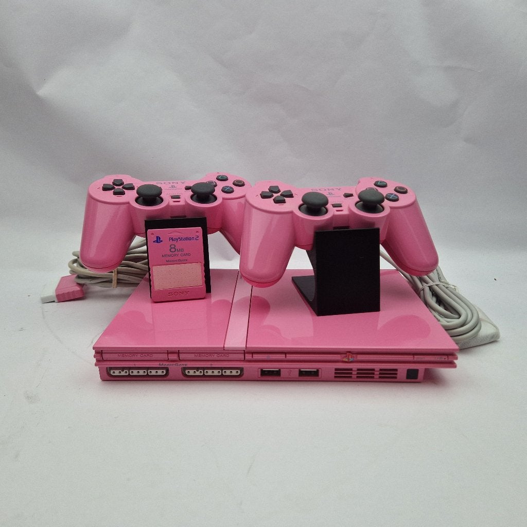 PlayStation 2 slim  + 2 Controllers en memory || Nu €249.99, Met 2 controllers, Ophalen of Verzenden, Zo goed als nieuw, Roze