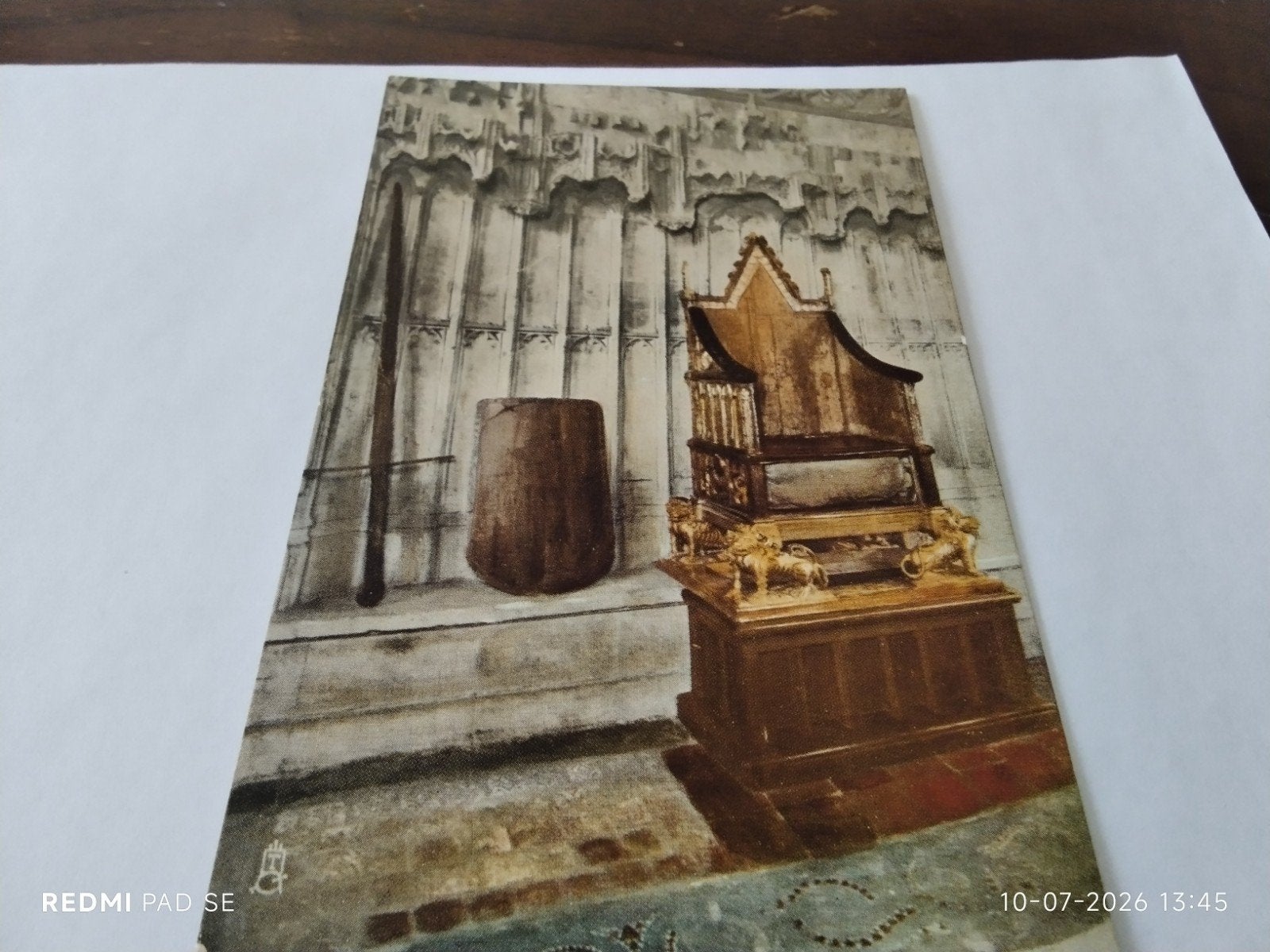 Antieke Tuck's Postcard: Kroningsstoel Westminster Abbey, Ophalen of Verzenden, 1920 tot 1940