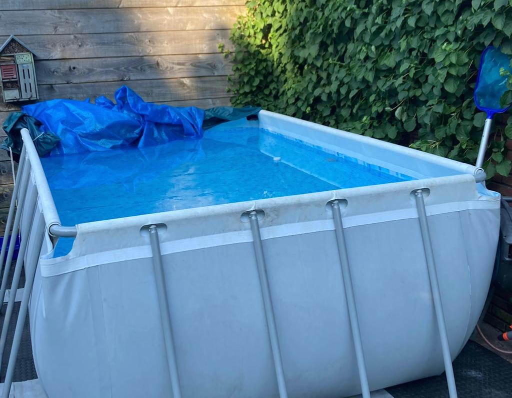 Zwembad met pomp en afdekzeil maat 2.87 x 2.01 x 1.00, Ophalen, Gebruikt, Overige typen