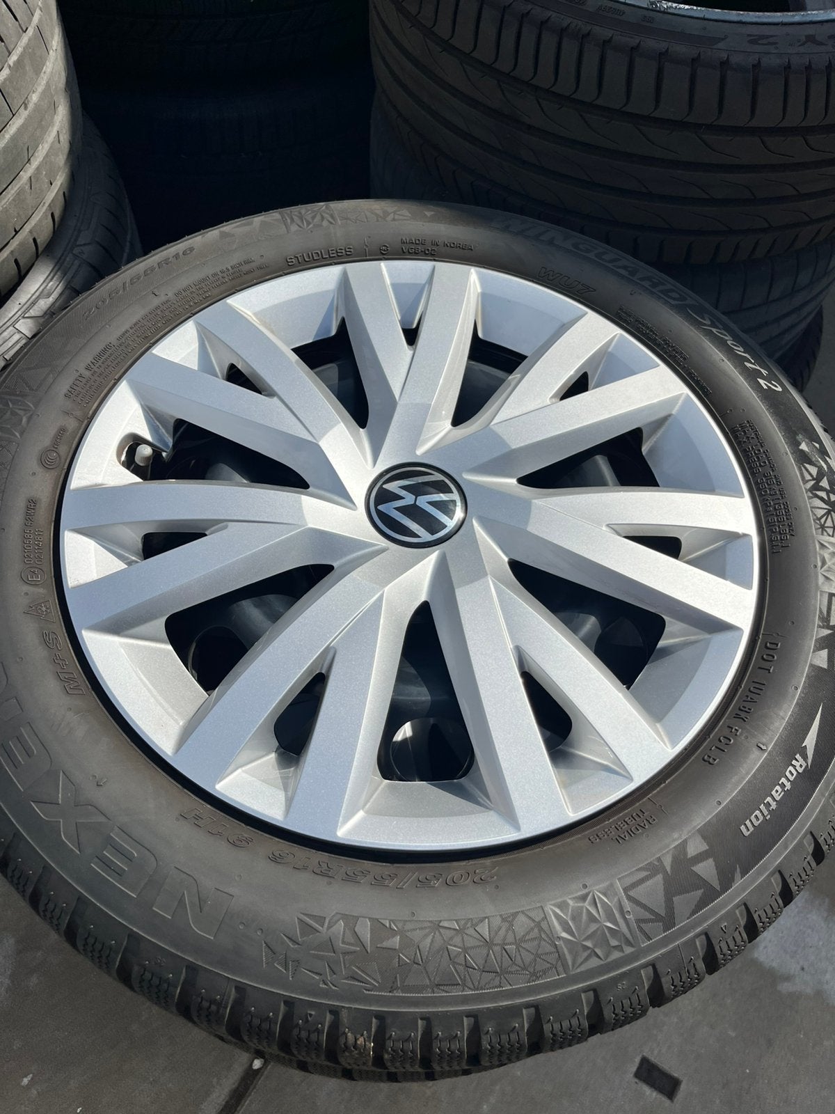 16” originele VW Golf 8 (7) winter set ZGAN 6/7MM, Auto-onderdelen, Banden en Velgen, Ophalen, Gebruikt, 16 inch, Banden en Velgen