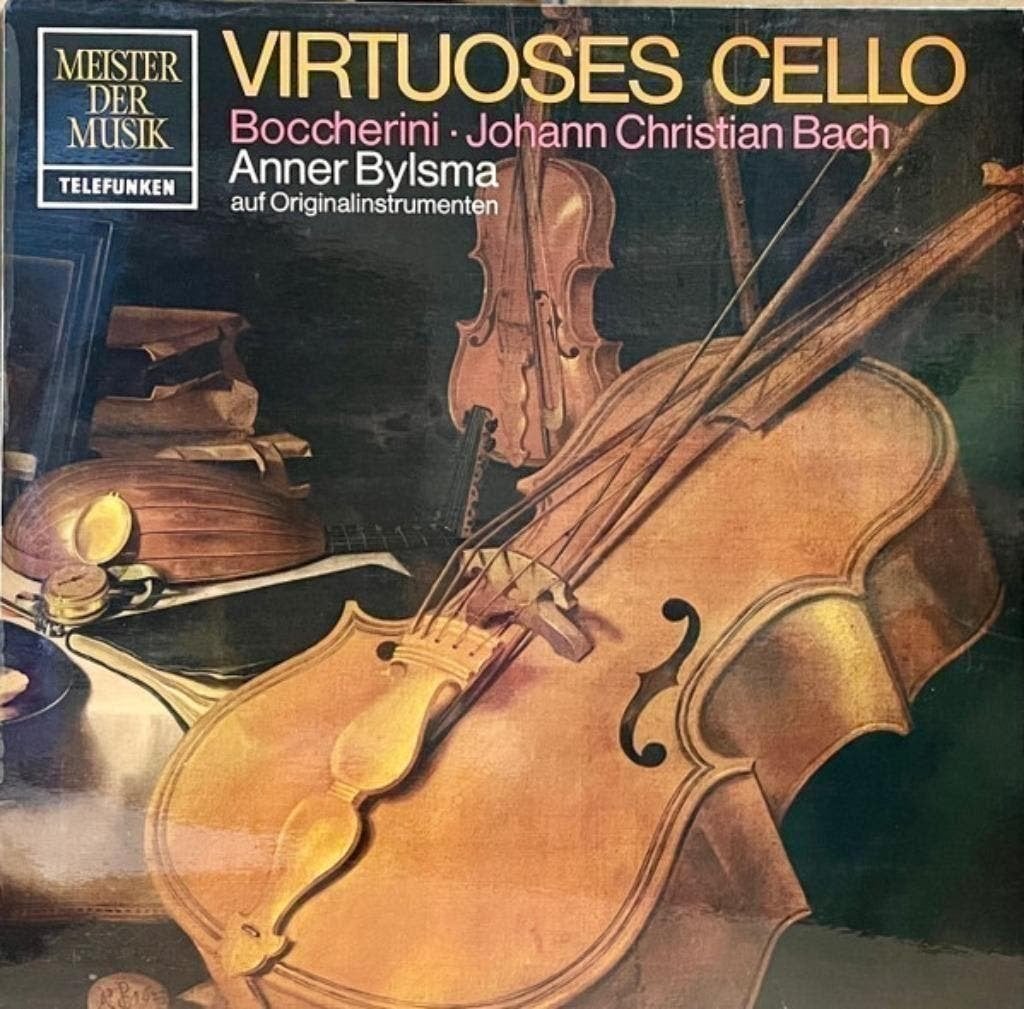 Anner Bylsma Boccherini J Chr Bach Virtuoses Cello, Kamermuziek, Ophalen of Verzenden, Zo goed als nieuw, 12 inch
