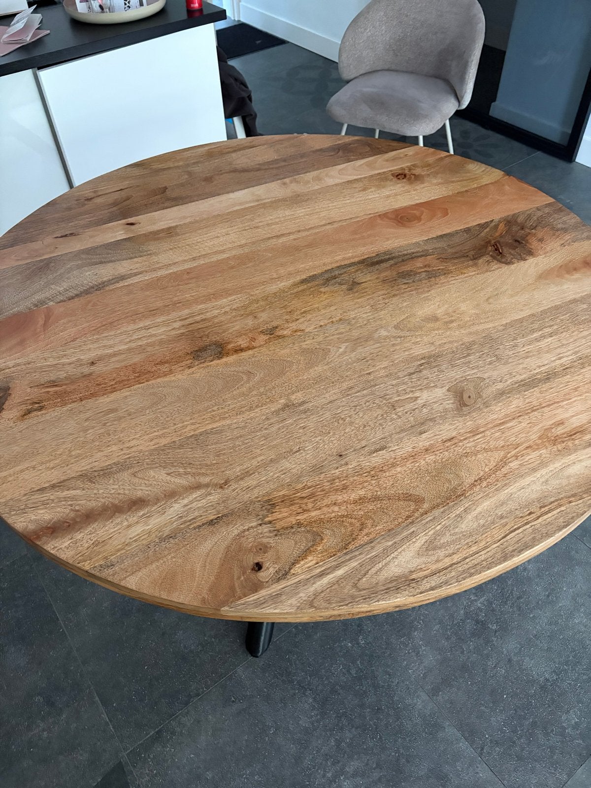 Ronde eettafel omtrek 130cm, Ophalen, Gebruikt, Rond, Vijf personen of meer