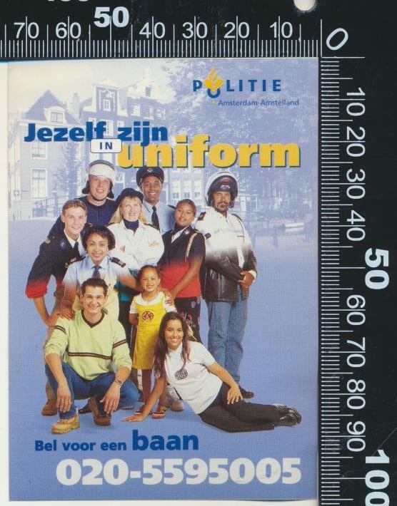 Sticker: Politie - Jezelf zijn in uniform, Ophalen of Verzenden, Zo goed als nieuw, Bedrijf of Vereniging