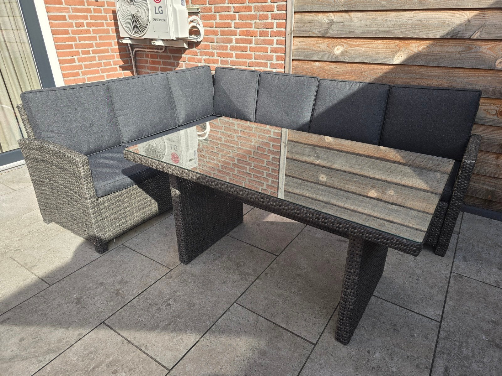 lounge dining set, Ophalen, Zo goed als nieuw, Loungeset, Wicker