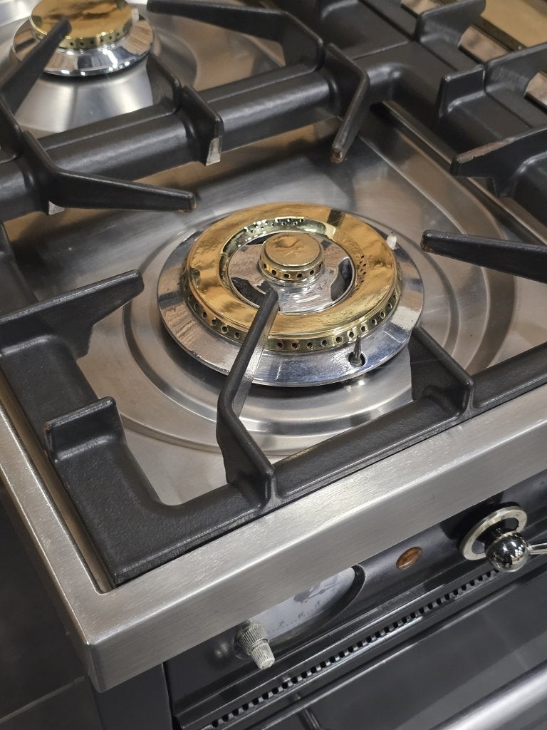 Luxe Boretti Fornuis 120cm antraciet + rvs 7 pits 2 ovens, Witgoed en Apparatuur, Niet ingevuld, 60 cm of meer, Niet ingevuld