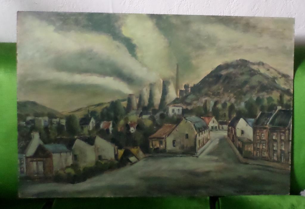 Schilderij Jan Geusebroek Oranje Nassau 3 Mijn Heerlerheide, Antiek en Kunst, Ophalen