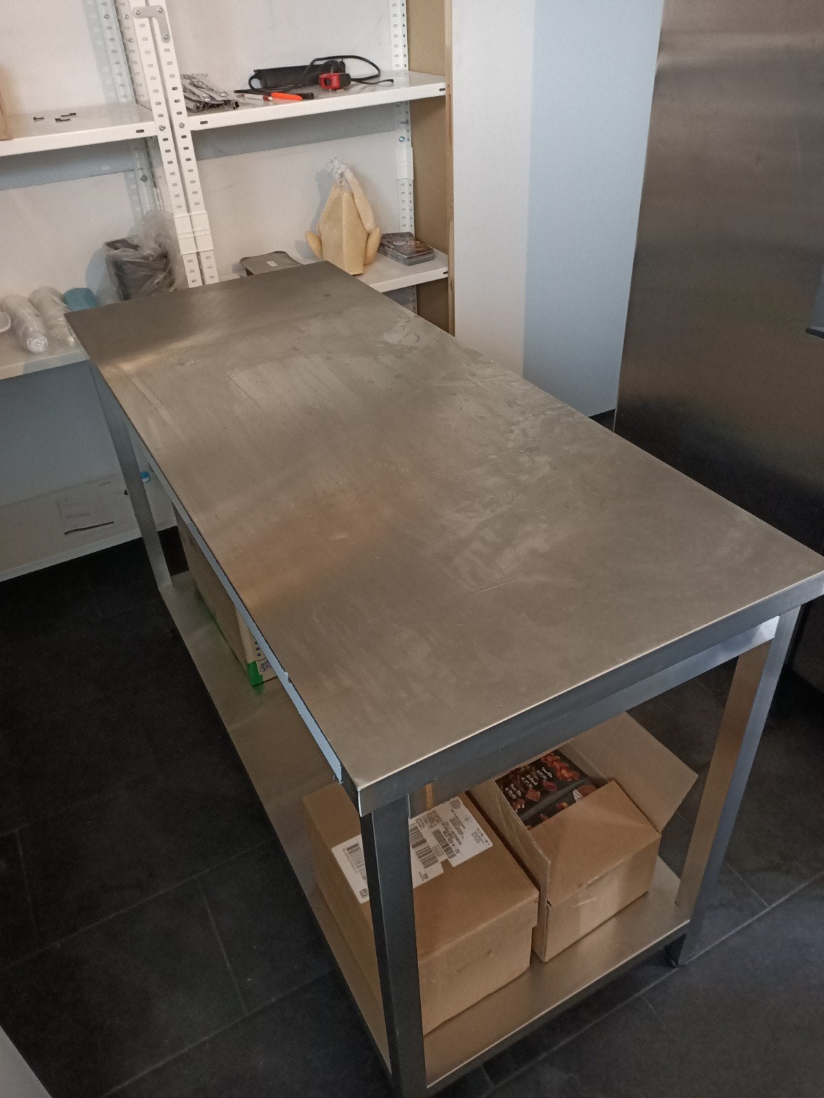 Rvs tafel, Ophalen of Verzenden, Rechthoekig, 50 tot 100 cm