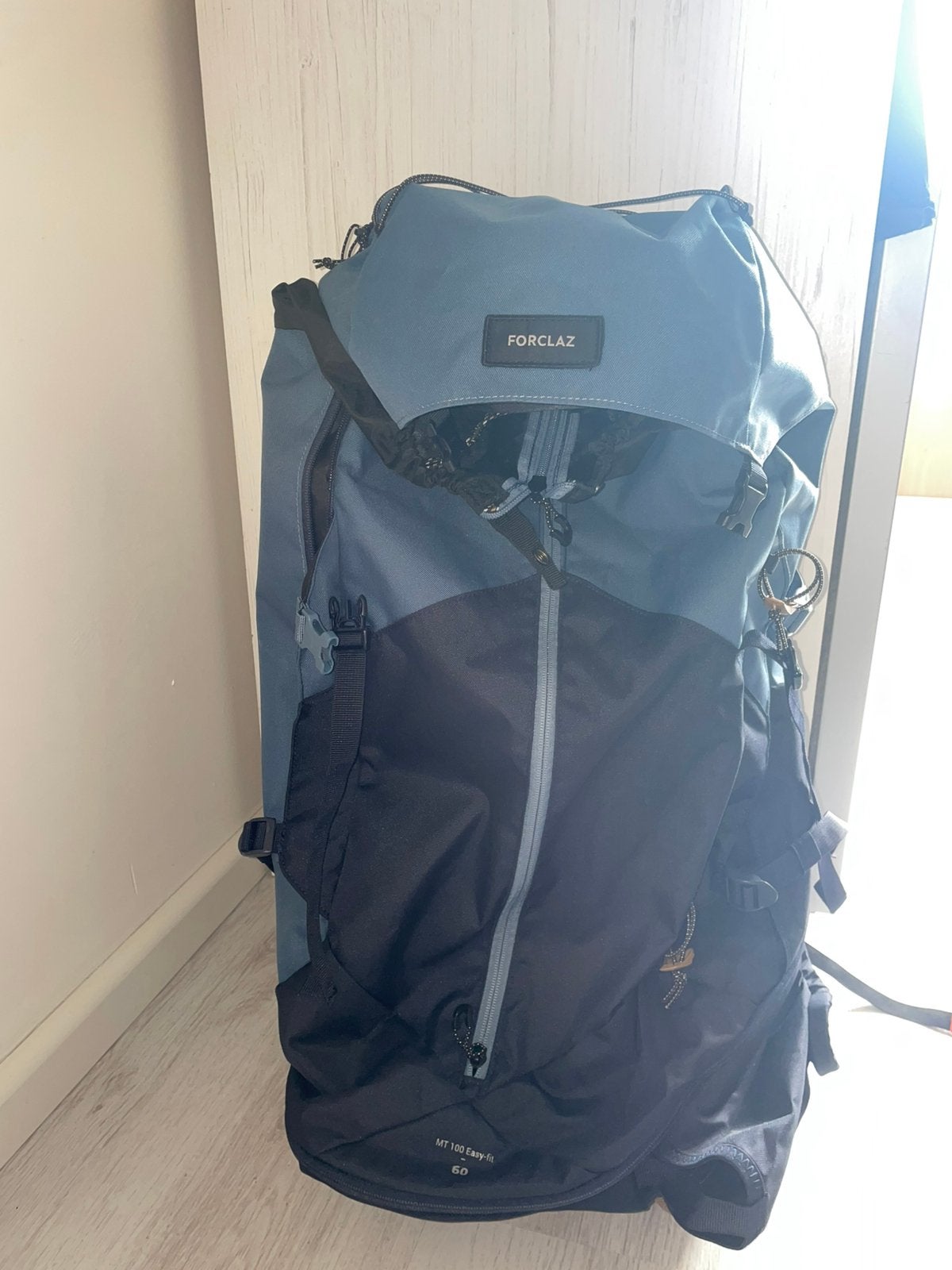 Backpack/trekking rugzak 60 liter, Ophalen, Zo goed als nieuw, Blauw, 30 cm of meer