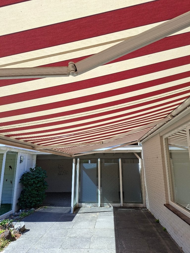 Zonnescherm, Tuin en Terras, Zonneschermen, Ophalen, Gebruikt, 450 cm of meer, Elektrisch