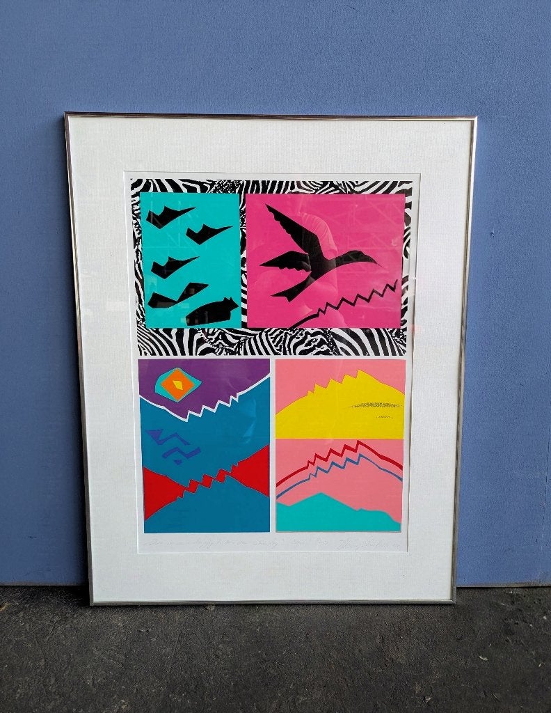 Deense vintage litho - Flemming Stensballe (1994), Gelimiteerde oplage, Lithografie, Abstract, Ophalen