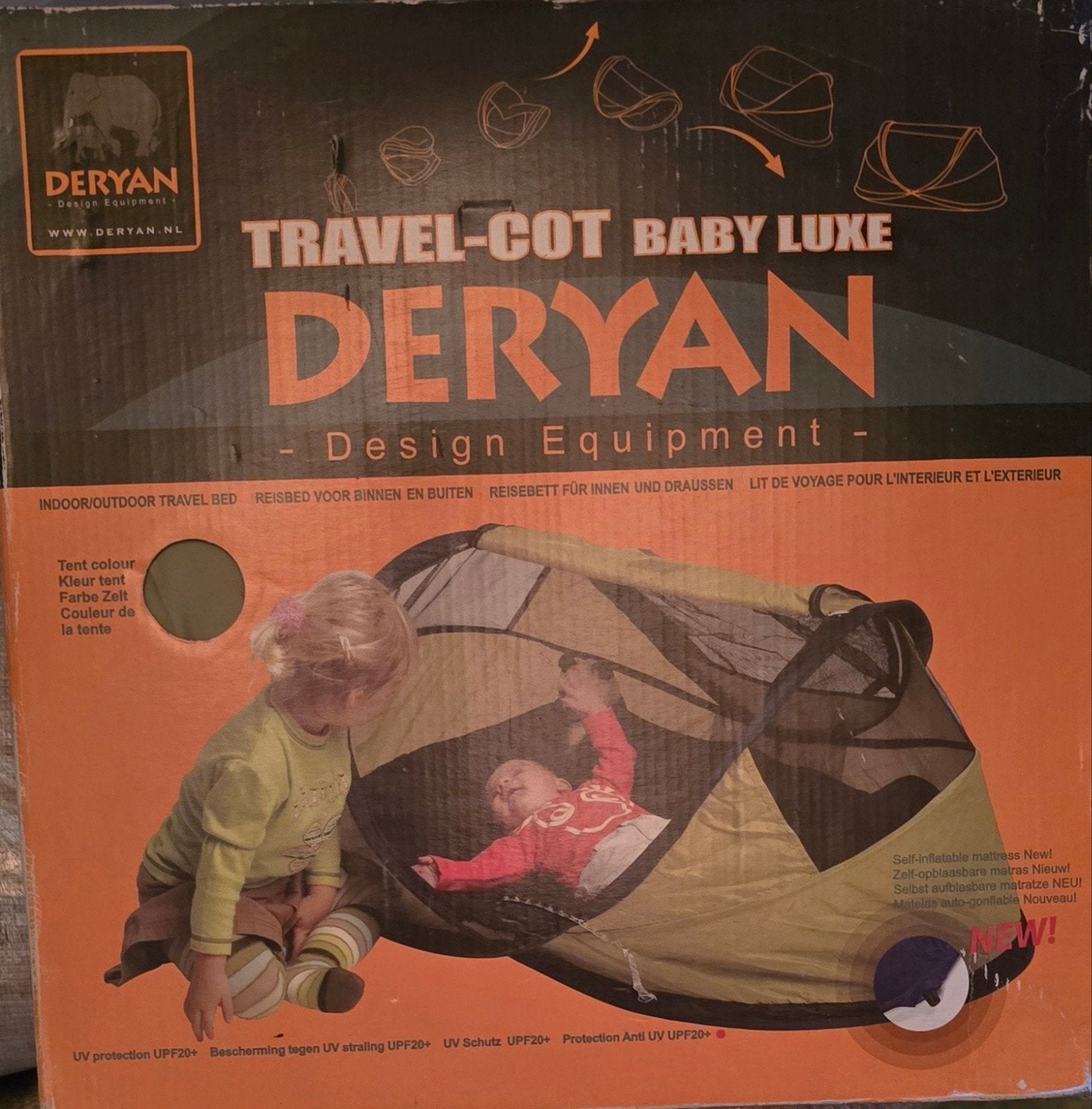 Deryan Travel-Cot Baby Luxe Reisbedje, Kinderen en Baby's, Babywiegjes en Ledikanten, Ophalen of Verzenden, Nieuw, Reisbedje