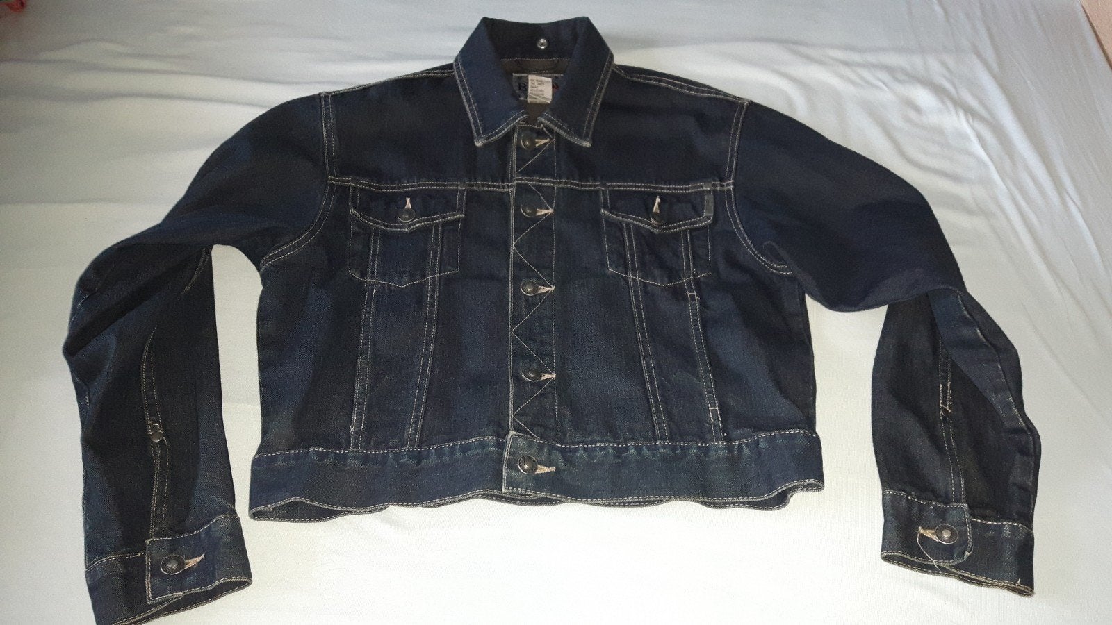 Dames spijkerjas jack maat M, Ophalen of Verzenden, Zo goed als nieuw, Maat 38/40 (M), Blauw