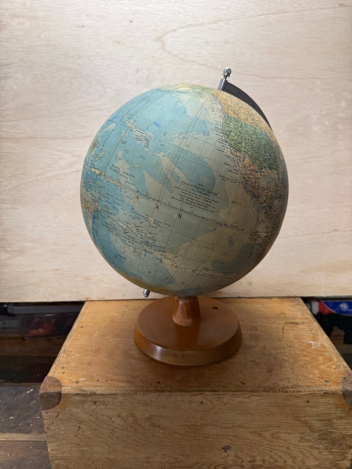 Vintage staatkundige globe Räts, hoogte 48 cm, Ophalen of Verzenden