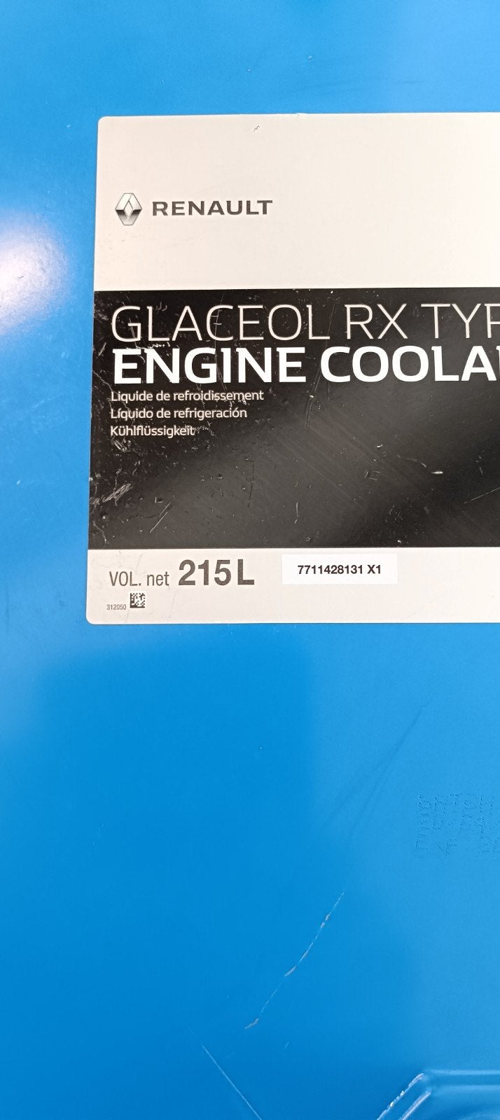 Renault Koelvloeistof Glaceol RX Type D - 215 Liter, Ophalen, Gebruikt, Renault