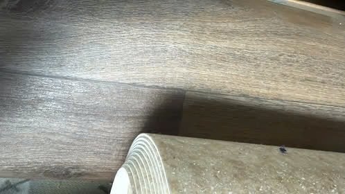 Pvc vinyl op rol 3,90x4m toplaag 0,6mm, Bruin, Nieuw, Ophalen of Verzenden, Vinyl