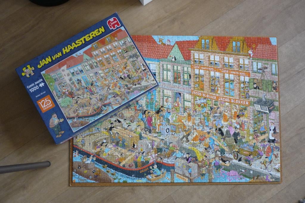 Jumbo Jan van Haasteren '' BLOKKER 125 JAAR '' 1000 st., Ophalen of Verzenden, 500 t/m 1500 stukjes, Gebruikt, Legpuzzel