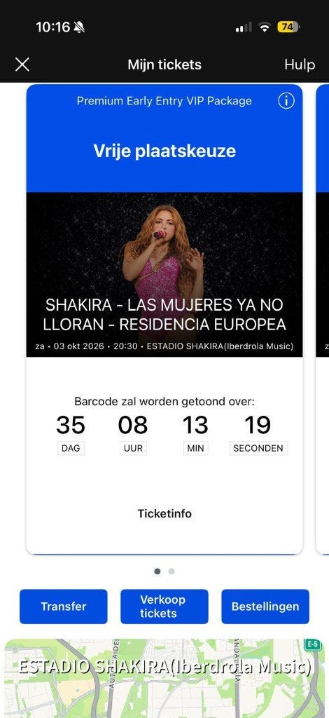 2x Shakira Madrid 3 oktober – VIP Early Entry Front Stage!, Twee personen, Oktober