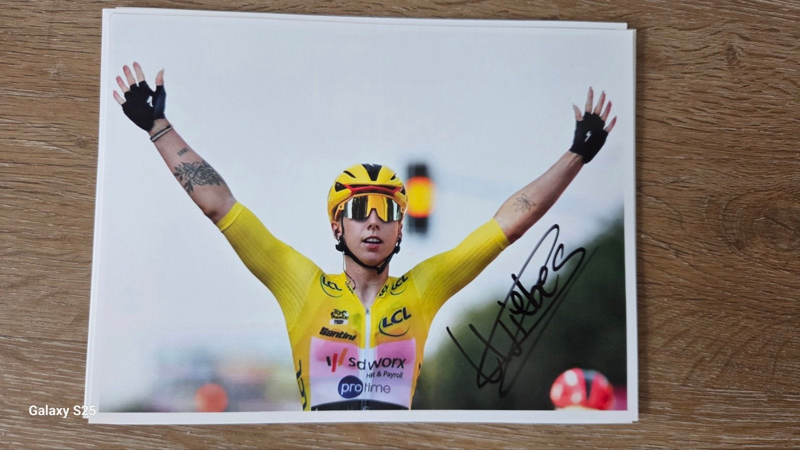 15x20cm foto originele handtekening Lorena Wiebes Tour 2026, Verzamelen, Ophalen of Verzenden, Nieuw, Poster, Plaatje of Sticker