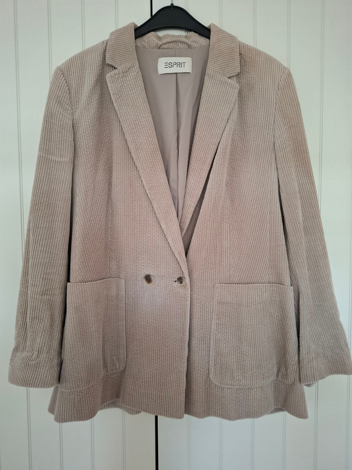 Esprit ribfluwelen blazer maat 44, Verzenden, Beige, Maat 42/44 (L), Zo goed als nieuw