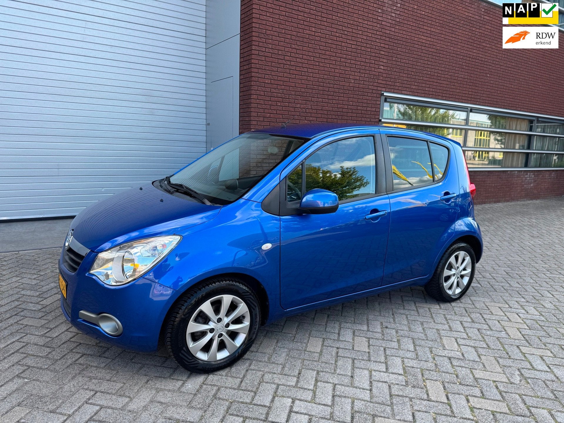 Opel Agila 1.2 Edition Airco Lmv Nette auto Nap, Voorwielaandrijving, 4 cilinders, 965 kg, Blauw