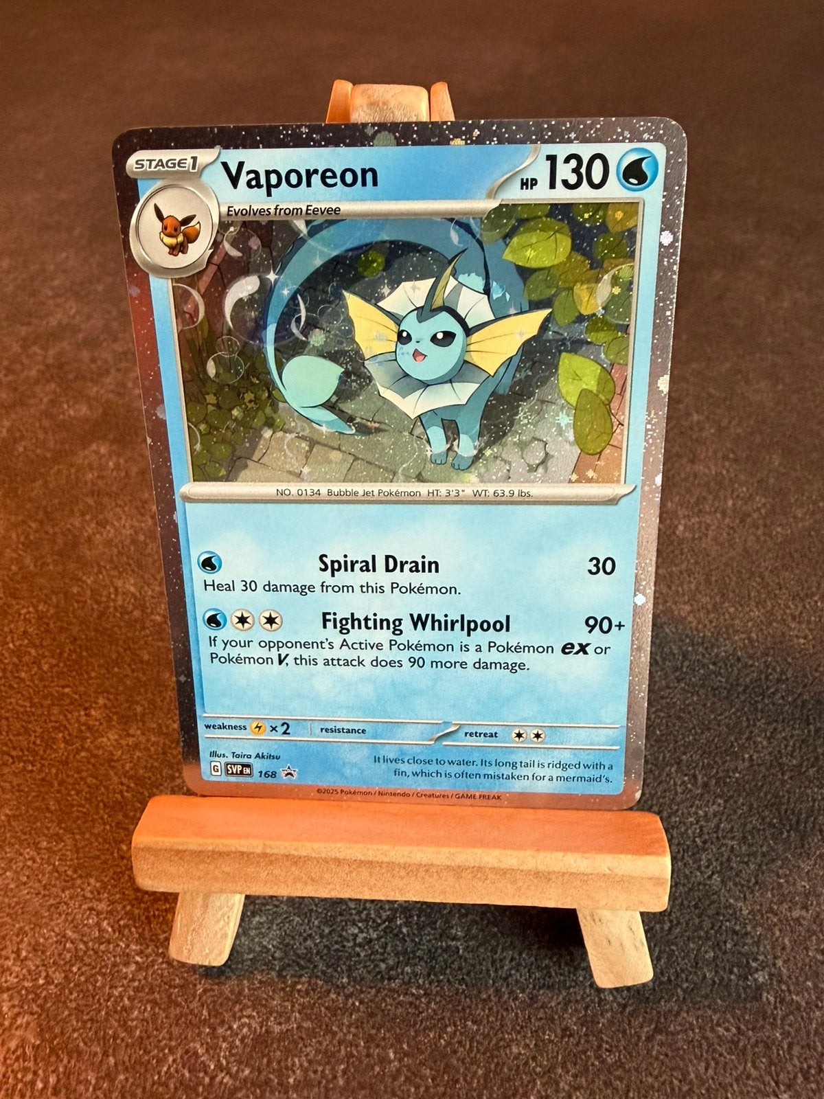 Vaporeon Holo Pokemon Promo Svp 168, Ophalen of Verzenden, Zo goed als nieuw