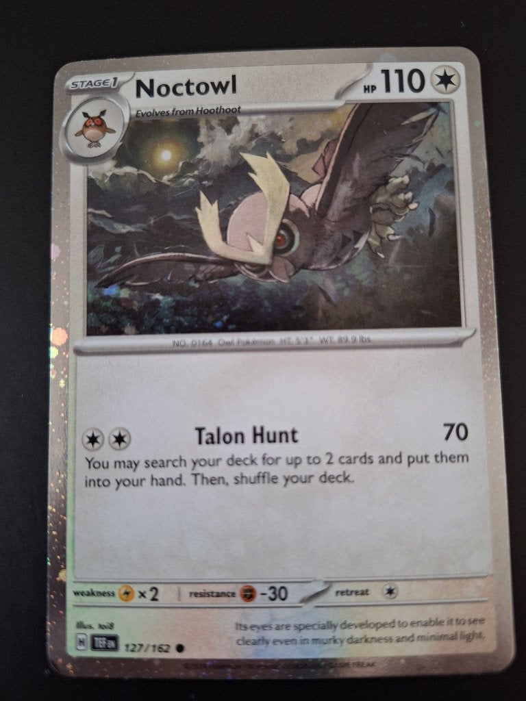 Pokemon Noctowl (TEF 127/162) – promo card, Ophalen of Verzenden, Nieuw, Losse kaart, Foil